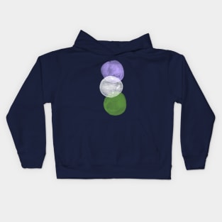 Genderqueer Pride Bubbles Kids Hoodie